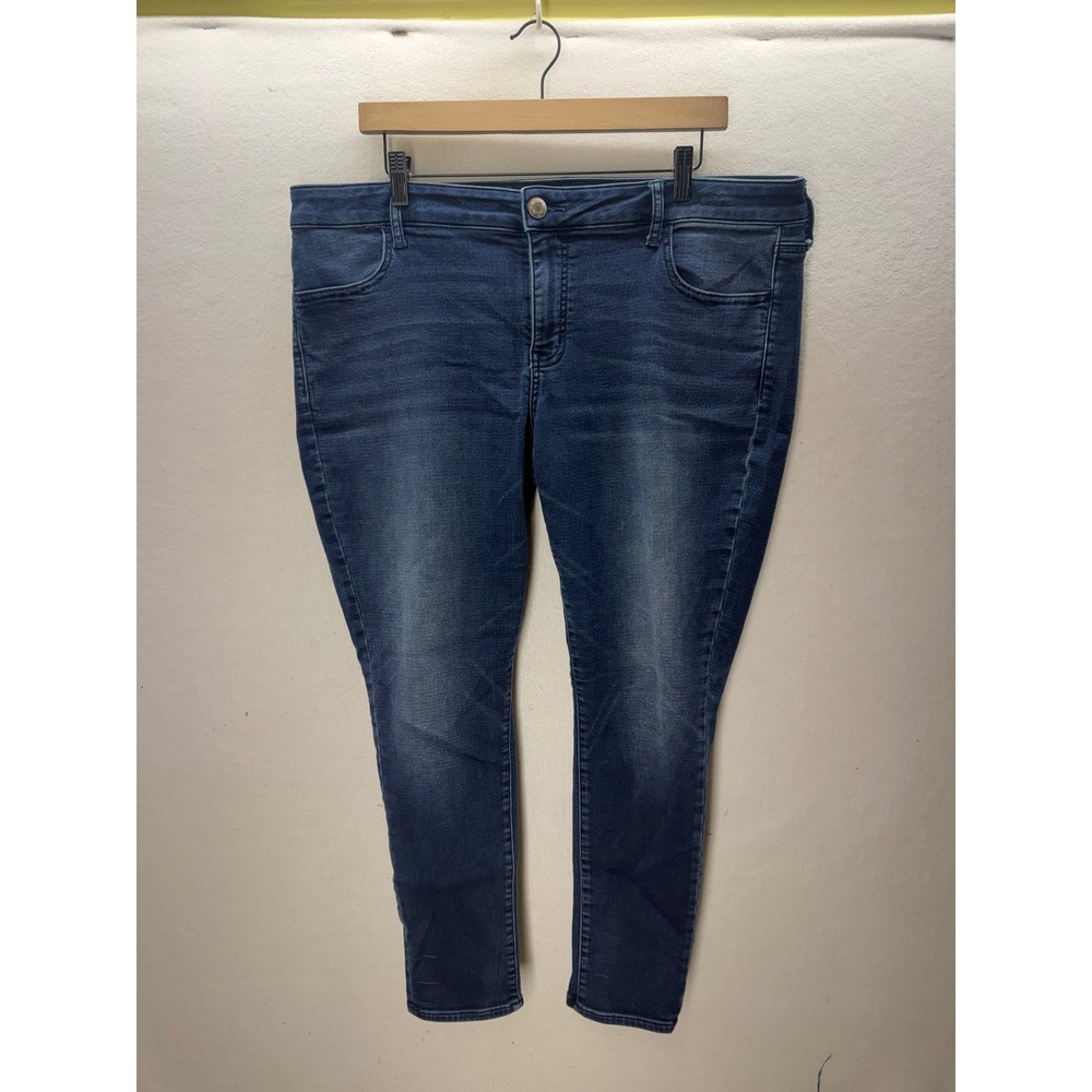 American Eagle Super Low Jegging Women 20 Blue Super Stretch X Skinny 3637